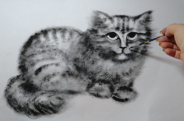 Рисованный кот